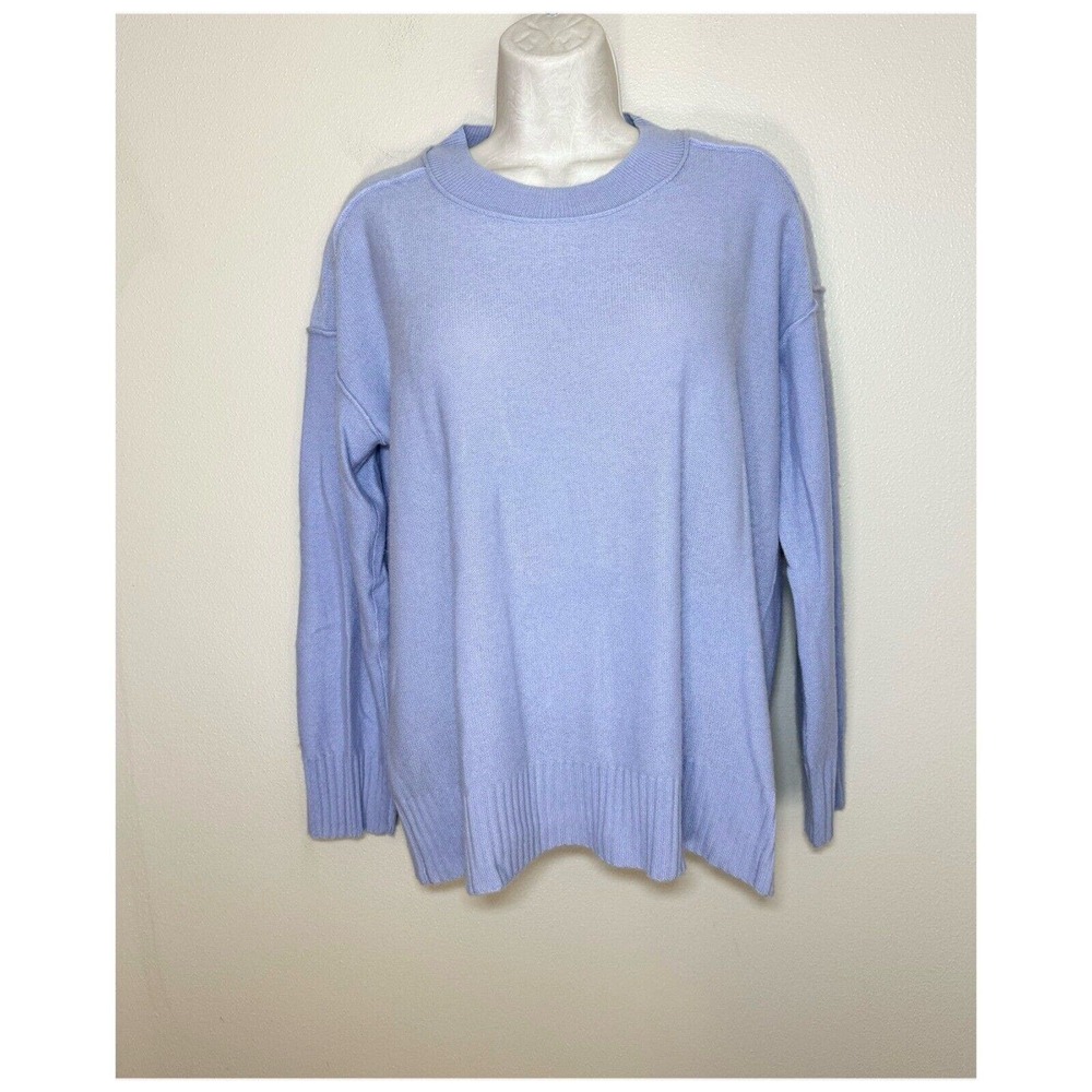 Pilcro Anthropologie ANGIE Seamed 100% Cashmere Knit Sweater Sz Small Lavender - Picture 3 of 14